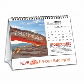 "Horizon Plus" Tall-Base Tent Calendar Logo Printed  "Horizon Plus" Tall-Base Tent Calendar Logo Printed
