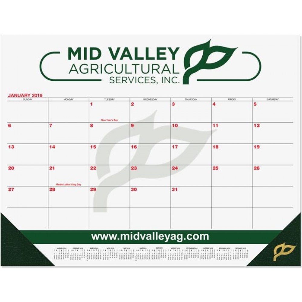 Custom Imprinted Red & Black Calendar Desk Pads w/Two Color Imprint (21 3/4"x17") Custom Imprinted Red & Black Calendar Desk Pads w/Two Color Imprint (21 3/4"x17")