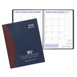 Custom Imprinted Monthly Desk Appointment Calendar w/ Carriage Vinyl Cover