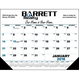 Branded Standard 2 Color Desk Pad Calendar