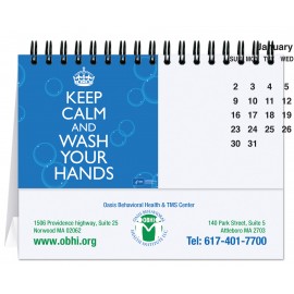Logo Printed Safety Tent Desk Calendar (5 13/16" x 4 1/2")