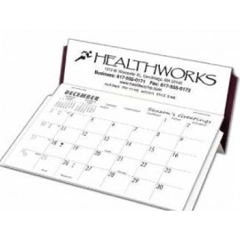 Branded S-645 Stand-O-Matic Desk Calendar, White/Ruby Red