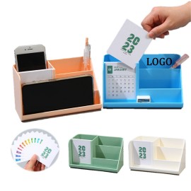 Branded Custom Desk Calendar With Pen Holder