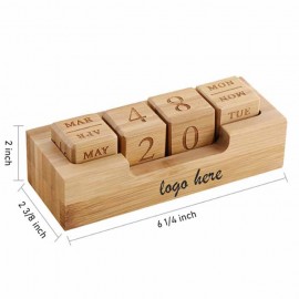 Branded Wooden Cube Calendar  Branded Wooden Cube Calendar