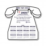 Logo Printed Telephone Shape Hard Top Custom Printed Calendar Mouse Pad 1/8" Foam Base