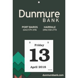 Custom Imprinted Bookbound Daily Date Calendar - 8x12 Medium Pad  Custom Imprinted Bookbound Daily Date Calendar - 8x12 Medium Pad