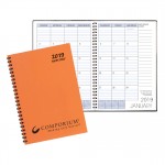 Custom Imprinted Monthly Desk Wire Bound Appointment Planner w/ Technocolor Cover