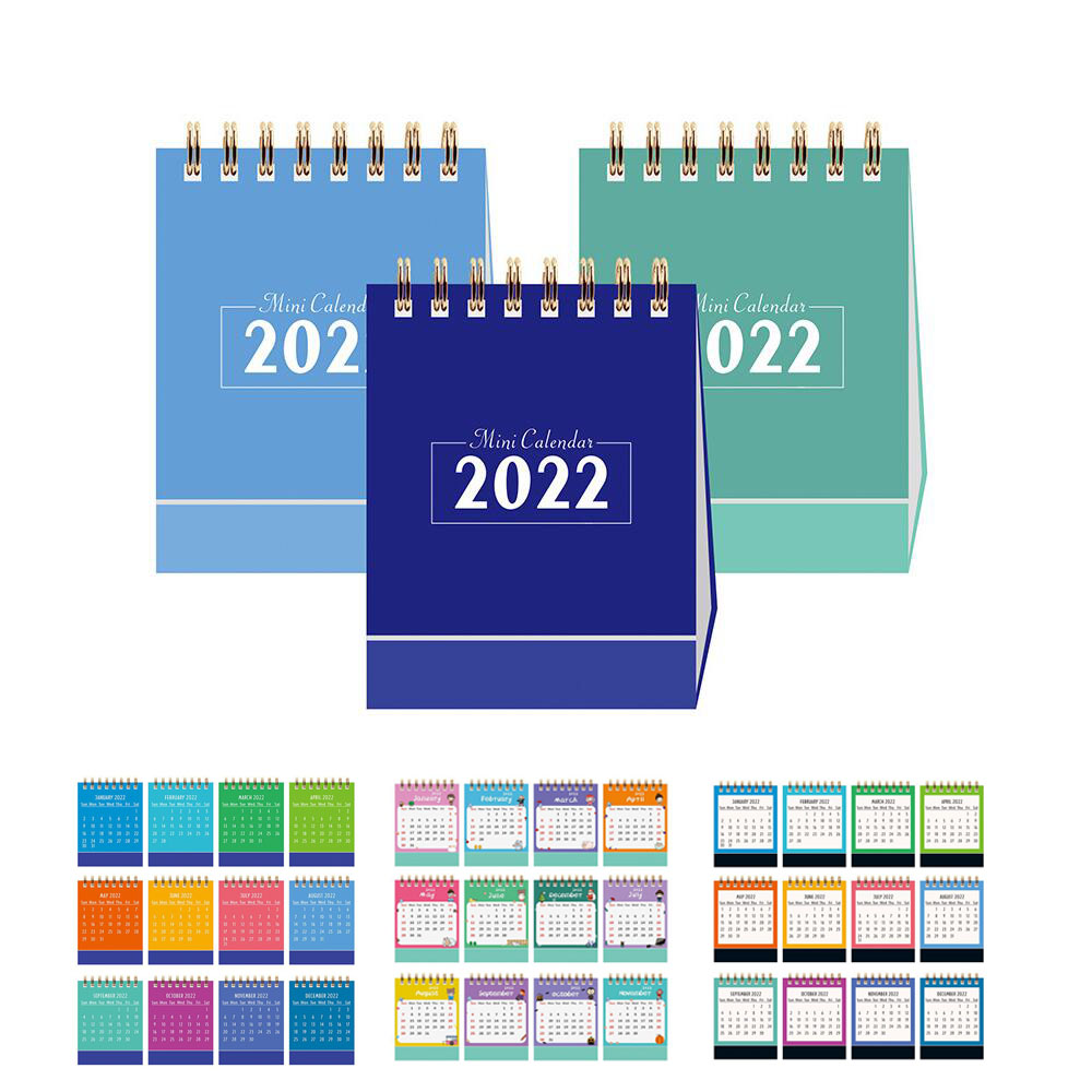 Custom Mini Foldable Calendar Or Pocket Calendar 12 Months 2022 Year Branded