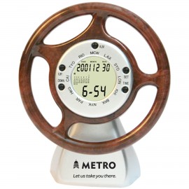 Steering Wheel Clock/ Calendar-BROWN Branded