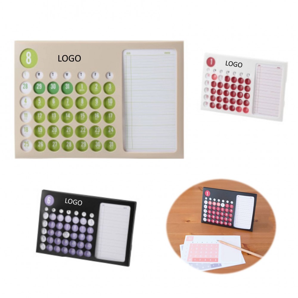 Branded Office Use Desk Calendar With Notepad