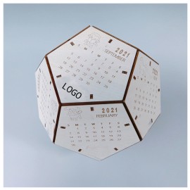 Custom Imprinted 12 Sided Wood Calendar Custom Imprinted 12 Sided Wood Calendar