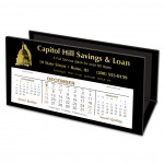 VIP Deskretary Paper Holder Desk Calendar, Eclipse Black -- Low Inventory Logo Printed