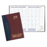 Monthly Desk Refillable Appointment Planner W/ Carriage Vinyl Cover Logo Printed