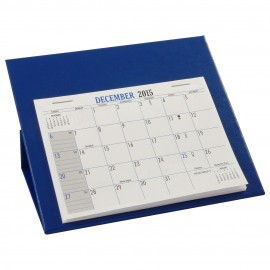 RQ Deskretary Desk Calendar w/Organizer Base, Blue Branded  RQ Deskretary Desk Calendar w/Organizer Base, Blue Branded
