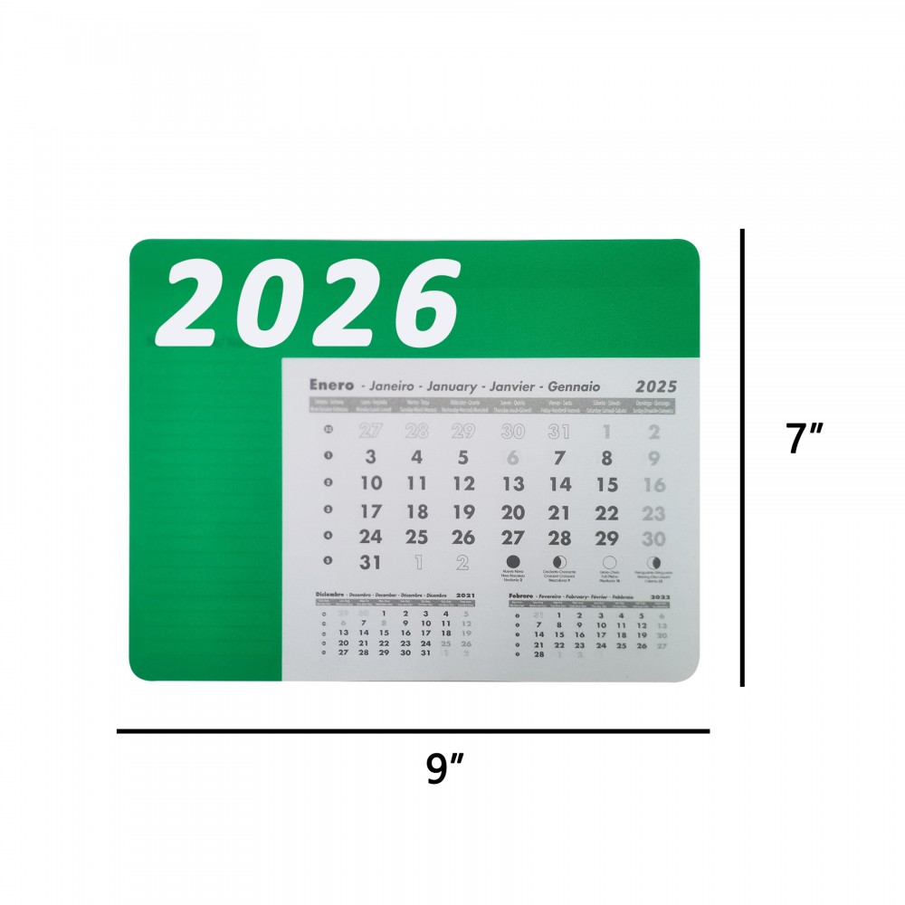 Full Color PVC Calendar Mouse Pad Multi Page Advertising Gift with EVA Base Branded Full Color PVC Calendar Mouse Pad Multi Page Advertising Gift with EVA Base Branded