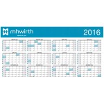 Logo Printed Wall Calendar: Large Size Year-At-A-Glance, Dry Eraser Friendly W/ 4-Color Custom Graphics Included