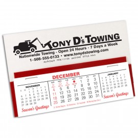 HA-2 Deskdate Desk Calendar, White/Red Logo Printed  HA-2 Deskdate Desk Calendar, White/Red Logo Printed