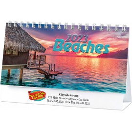 Beaches Full Color Desk Calendar Custom Imprinted