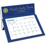 Branded 5 Rite-A-Dex Mini Memo Desk Calendar, Lapis Blue/White