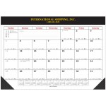 Branded Desk Planner Calendar w/ Leatherette Vinyl Top & 2 Corners