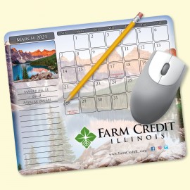 Logo Printed MousePaper Calendar 18 Month 7.25"x8.5" Paper Mouse Pad