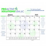 Desk Pad Calendar w/Gummed Head or Foot Logo Printed