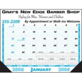 Desk Pad Calendar w/Lined Date Box Logo Printed