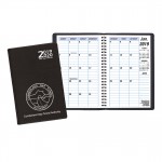Custom Imprinted Two Year Monthly Desk Planner w/ Continental Vinyl Cover