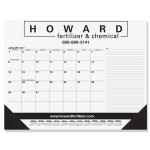 Black Calendar Desk Pad w/Side Notes Line & One Color Imprint (21"x17") Branded