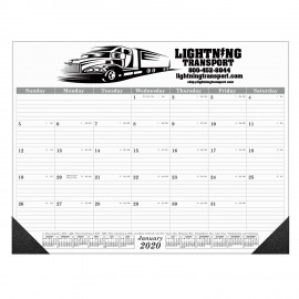 12 Month Desk Calendar | 22" x 17" | 1 Imprint Area | Black Calendar Color Branded