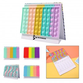 Silicone Fidget Push Bubble Desk Calendar Branded