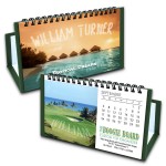 Branded Boogie Board Custom Flip Calendar w/Green Organizer Base