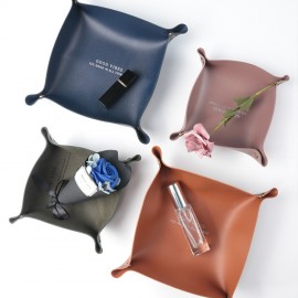 Jewelry Leather Storage Tray Organizer Logo Printed  Jewelry Leather Storage Tray Organizer Logo Printed
