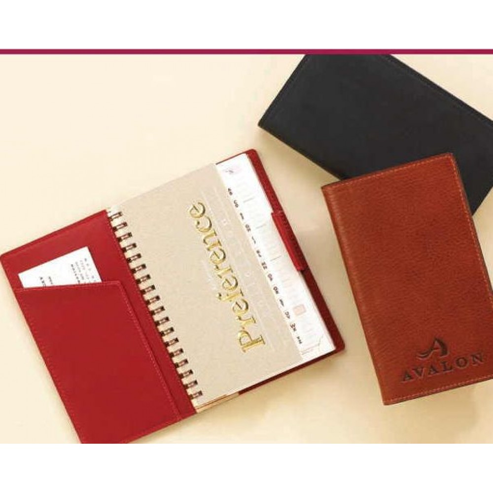 Branded Aniline Glazed Calfskin Pocket Secretary Branded Aniline Glazed Calfskin Pocket Secretary