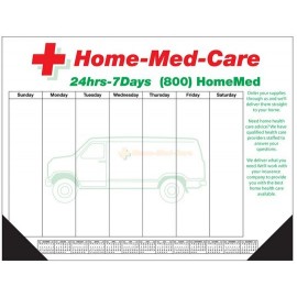 Logo Printed 40 Sheet Deluxe Desktop Pad w/ Bottom Calendar