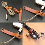 Leather Cable Organizer Custom Imprinted
