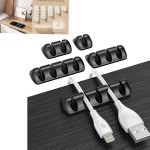 Custom Imprinted 5 Pcs Clear Cable Clip Cable Management Organizer