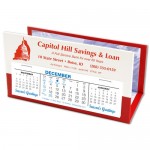 VIP Deskretary Paper Holder Desk Calendar, Patriotic White/Red Custom Printed