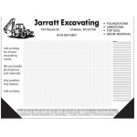 40 Sheet Deluxe Desktop Pad w/ Grid and Side Notes Custom Printed