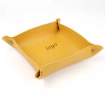 Branded Jewelry Tray Valet Tray PU Leather Catchall Tray for Key Wallet Coin