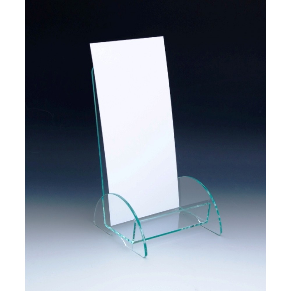 Branded Euro-Style Green Edged Trifold Literature Holder Branded Euro-Style Green Edged Trifold Literature Holder