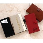 Aniline Glazed Calfskin Pocket Secretary W/ Snap Logo Printed