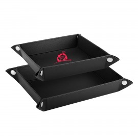 Logo Printed PU Leather Desk Tray