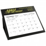 BQ Deskretary Desk Calendar with Organizer Base, Black Logo Printed