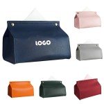 Branded Soft PU Leather Tissue Box