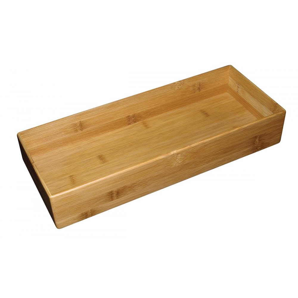 Logo Printed 6" x 15" - Bamboo Drawer Organizer - Laser Engraved Wood Logo Printed 6" x 15" - Bamboo Drawer Organizer - Laser Engraved Wood