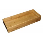 Logo Printed 6" x 15" - Bamboo Drawer Organizer - Laser Engraved Wood