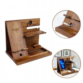 Wood Phone Docking Station with Logo  Wood Phone Docking Station with Logo