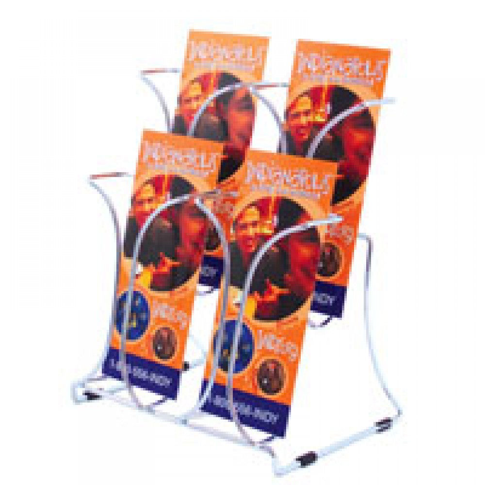 4 Pocket Wire Countertop Brochure Holder for 4x9 Trifold Literature Custom Imprinted 4 Pocket Wire Countertop Brochure Holder for 4x9 Trifold Literature Custom Imprinted