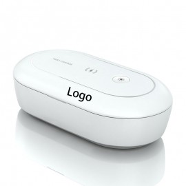 Multi-Functional O3+UV Light Sanitizer Box Wireless Charger Custom Imprinted  Multi-Functional O3+UV Light Sanitizer Box Wireless Charger Custom Imprinted